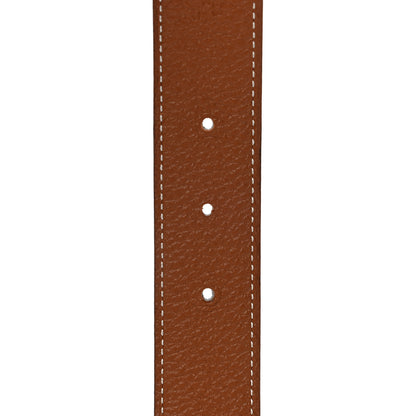 Hermes Box Togo 32mm Martelee H Belt 75 Black Gold 5 of 9