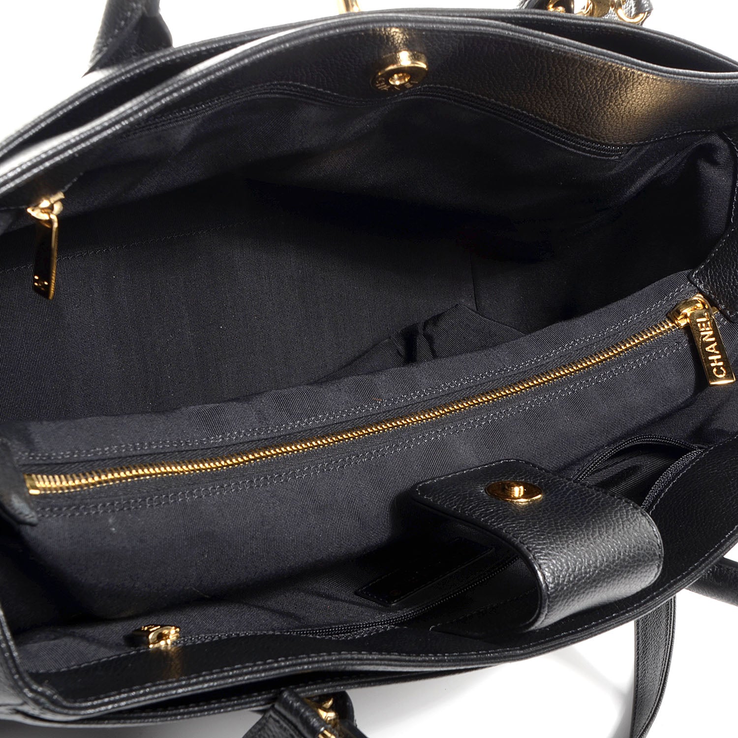 Chanel Calfskin Cerf Executive Shopper Tote Black 5 of 8