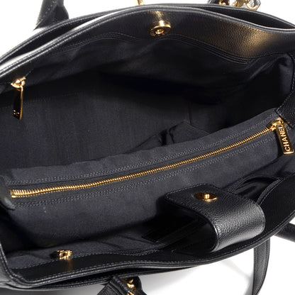 Chanel Calfskin Cerf Executive Shopper Tote Black 5 of 8