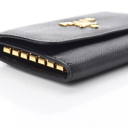 Prada Saffiano Metal 6 Key Holder Black 7 of 8