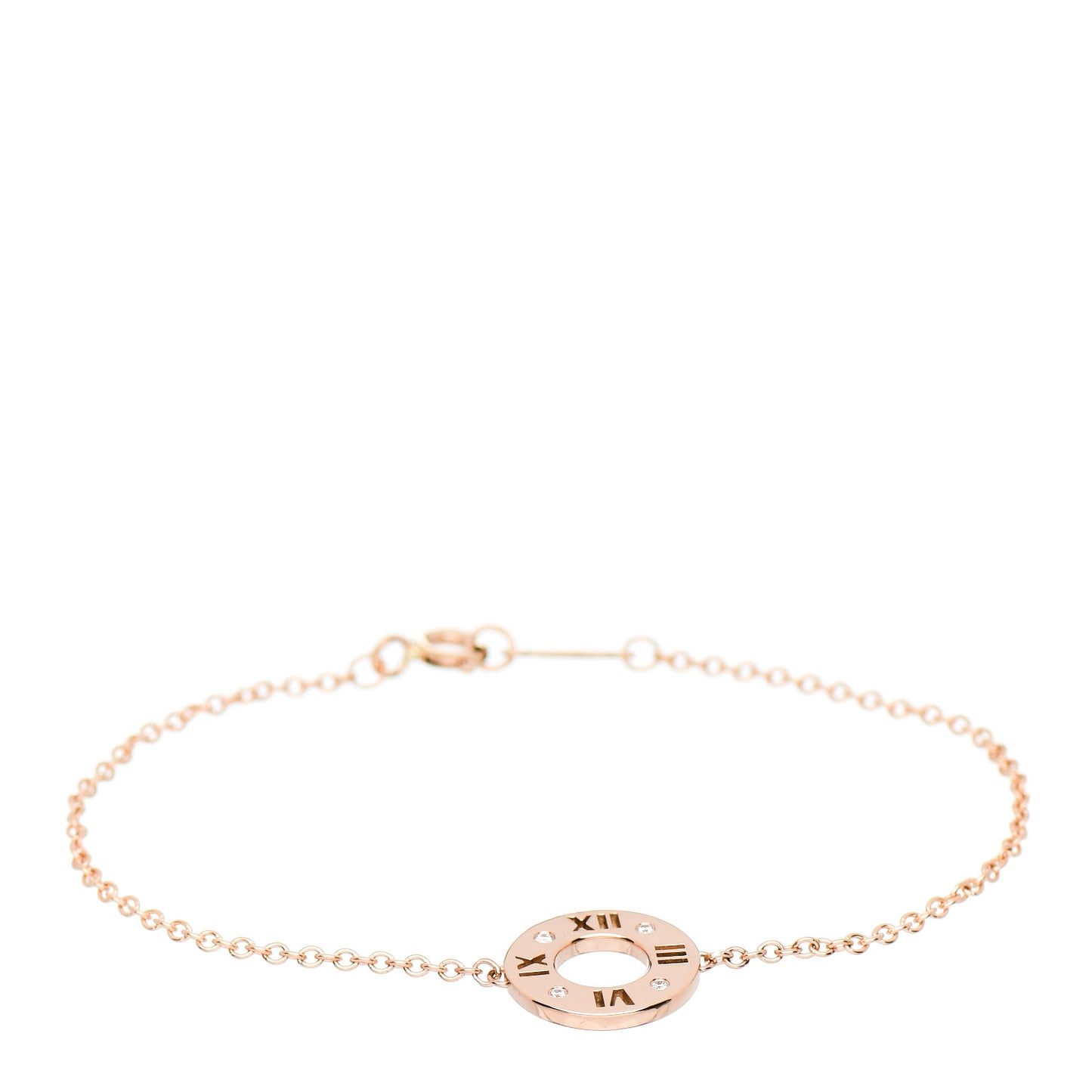 18K Rose Gold Diamond Atlas Pierced Bracelet