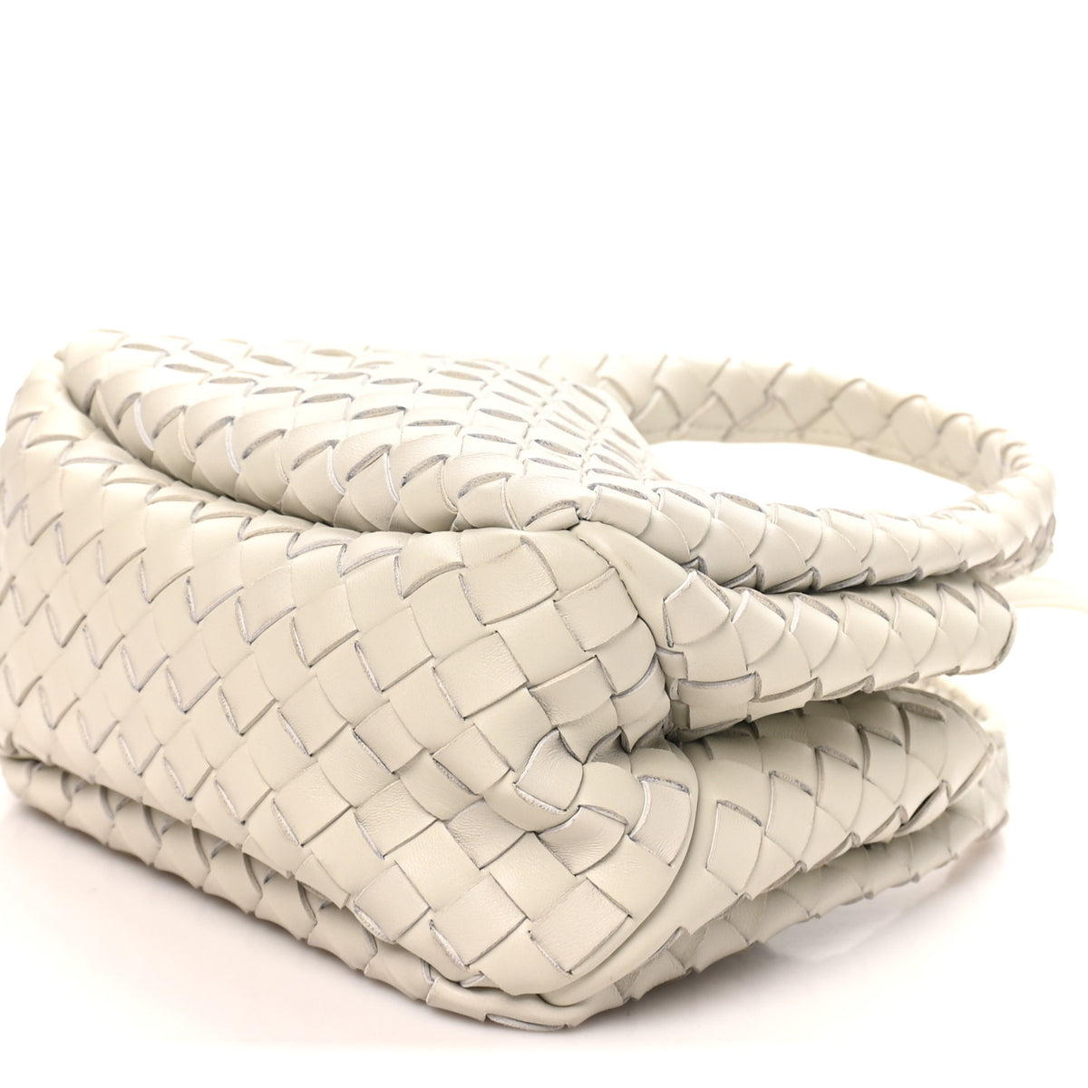 Nappa Intrecciato Baby Campana Shoulder Bag Silica Grey