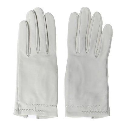Hermes Lambskin Gloves 7 White 1 of 8