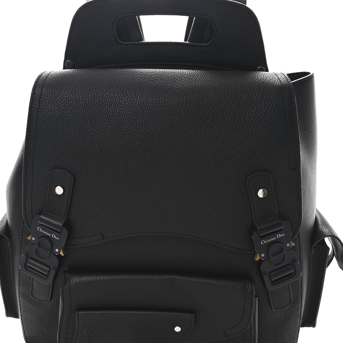 Grained Calfskin Maxi Gallop Backpack Black