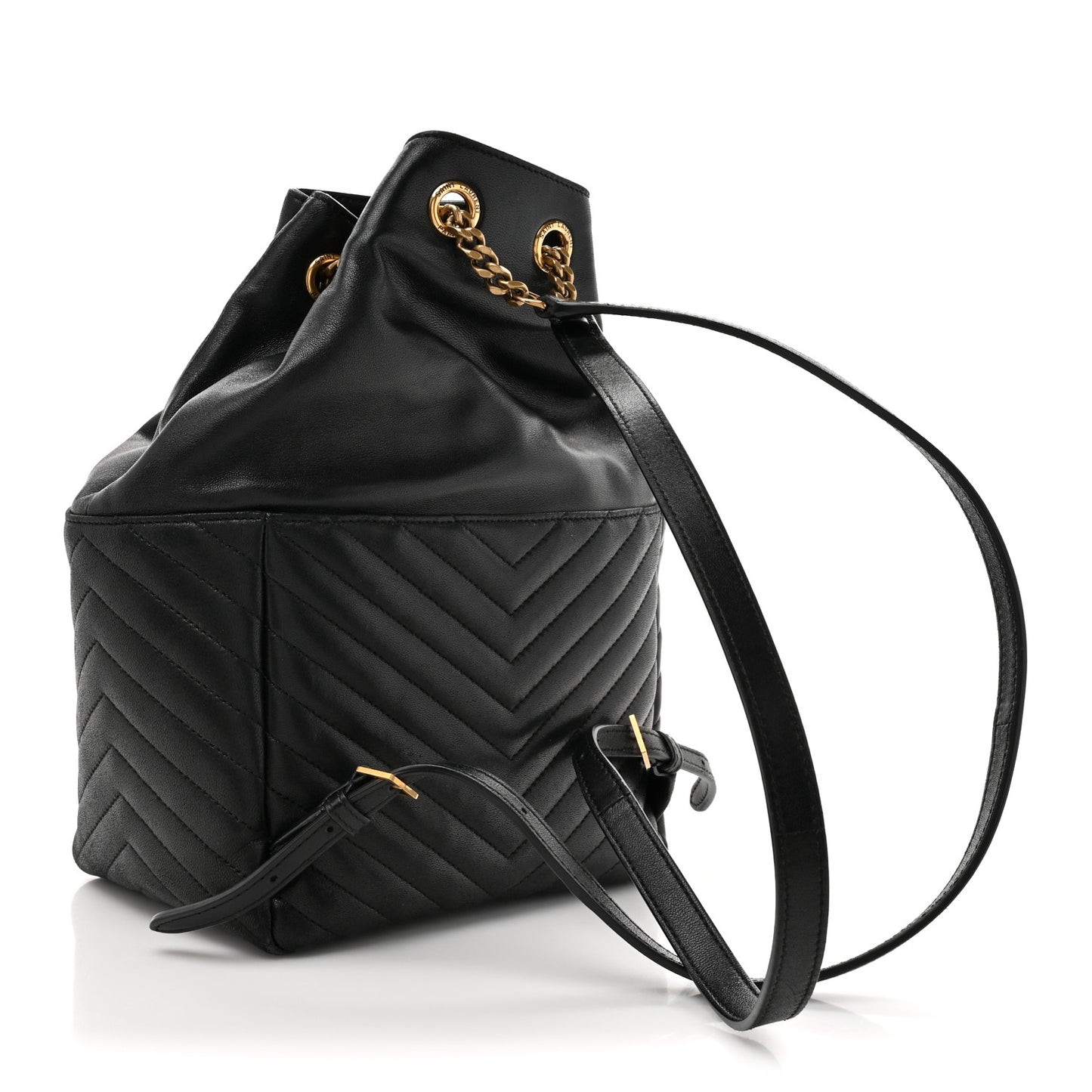 Lambskin Matelasse Monogram Joe Backpack Black
