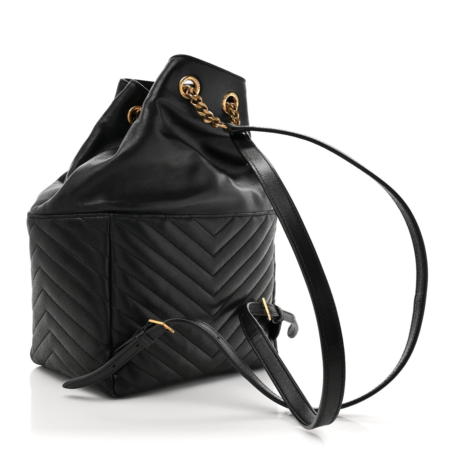 Saint Laurent Lambskin Matelasse Monogram Joe Backpack Black 3 of 14
