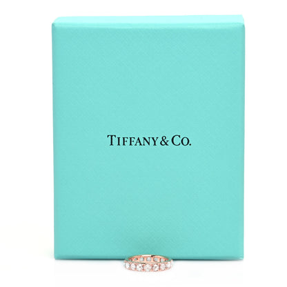 Tiffany 18K Rose Gold Diamond Metro Rose Cut Eternity Band Ring 49 5 5 of 5