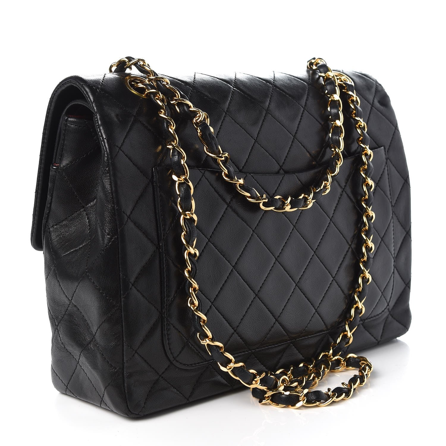Chanel Lambskin Quilted Medium Double Flap Black 4 of 10