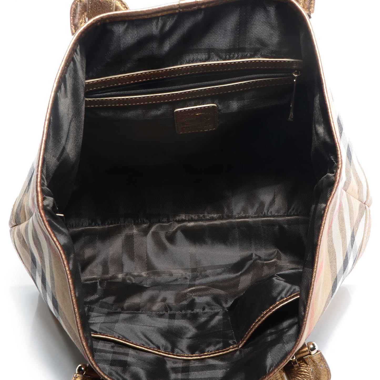Shimmer Check Byron Tote Gold