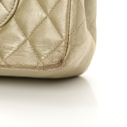 Chanel Metallic Lambskin Quilted Medium Double Flap Gold 22 of 23