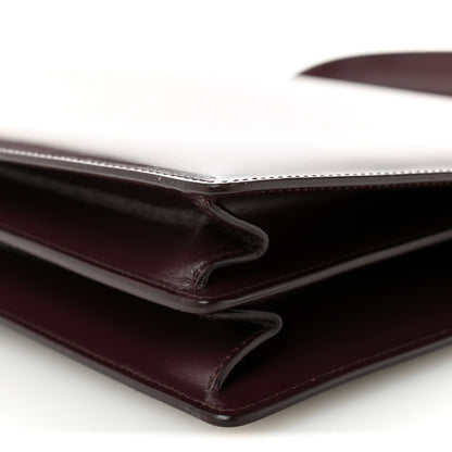 Celine Patina Box Calfskin Medium Clasp Bag Bordeaux 10 of 11