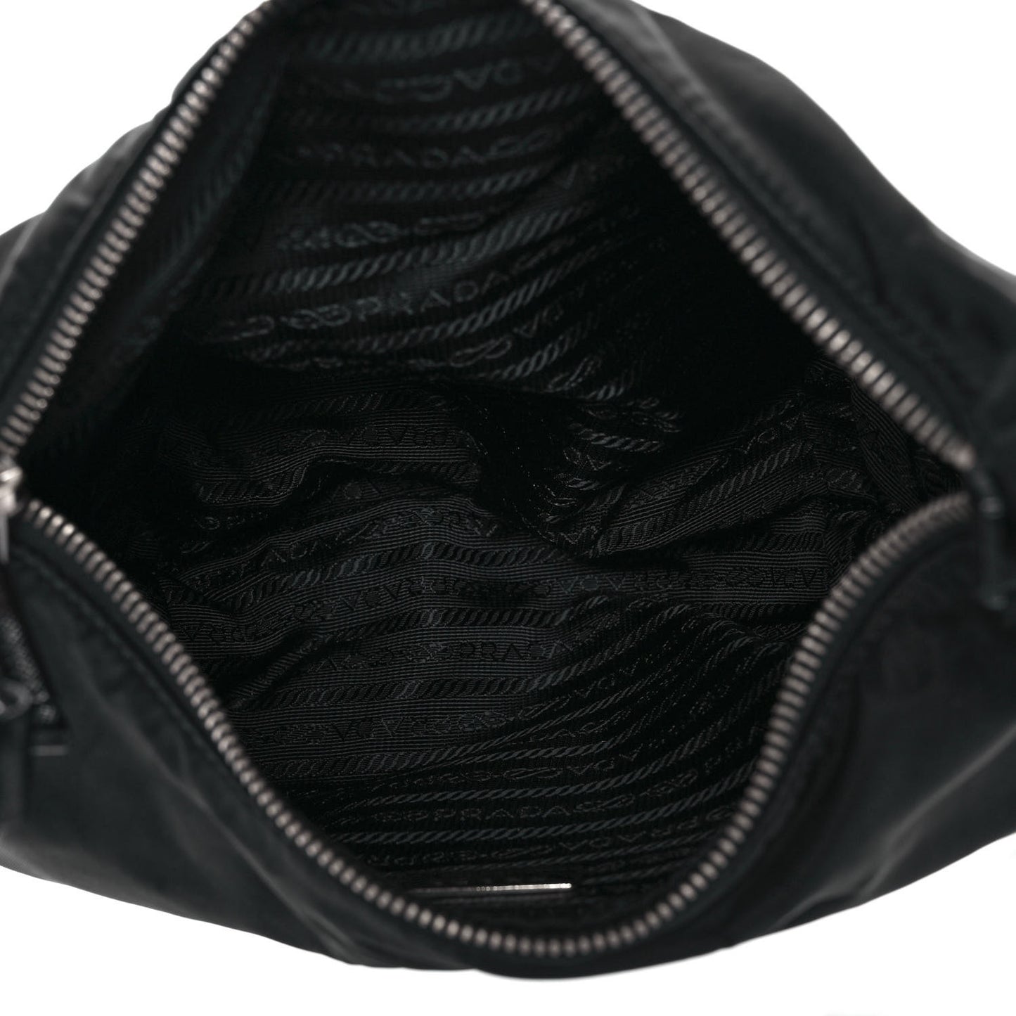 Tessuto Nylon Saffiano Hobo Black