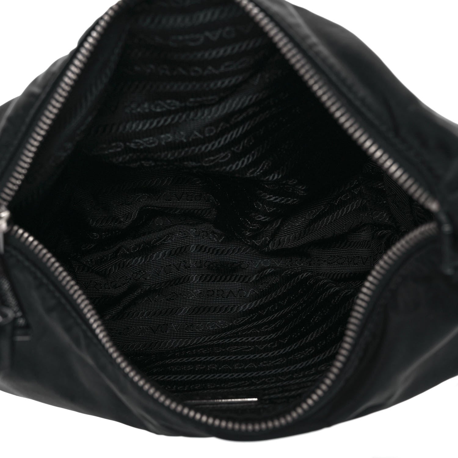 Prada Tessuto Nylon Saffiano Hobo Black 4 of 7
