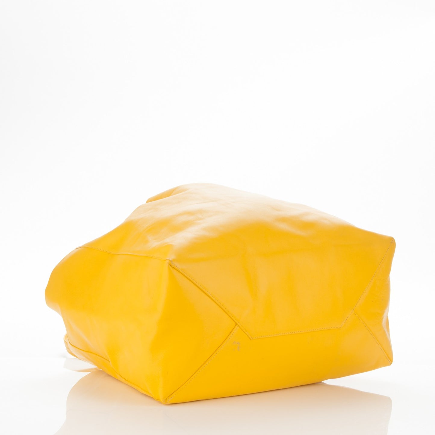 Lambskin Horizontal Cabas Sun Yellow
