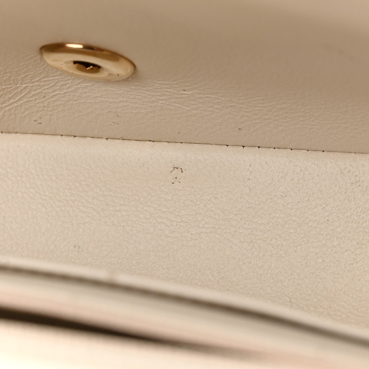 Caviar Quilted Mini Rectangular Flap White