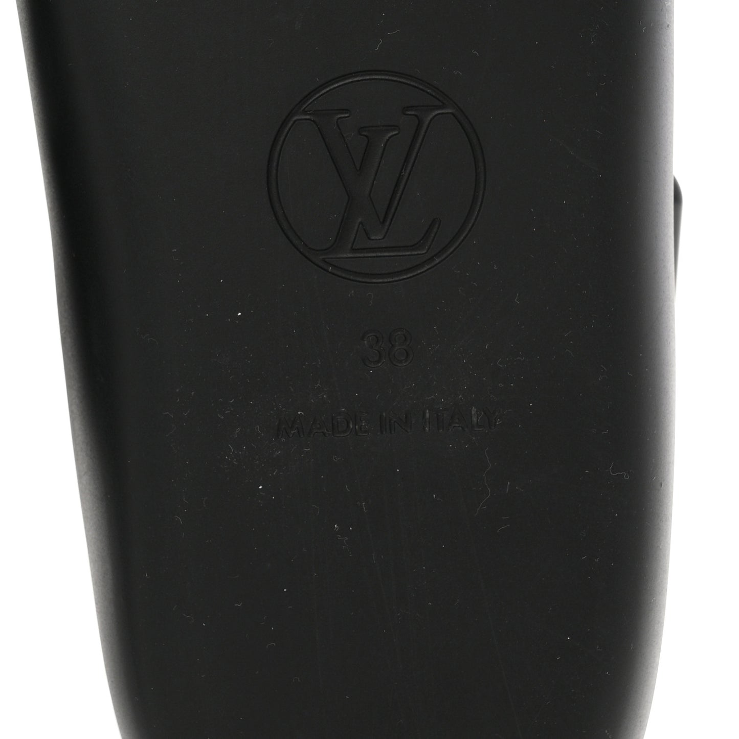 Monogram Sunbath Flat Mule Sandals 38 Black