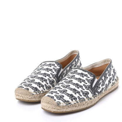 Louis Vuitton Canvas Mens Bidart Espadrilles 8 White Blue 2 of 8