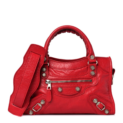 Balenciaga Agneau Giant 12 Silver Hardware Mini City Rouge Cardinal 1 of 9