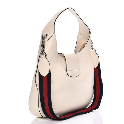 Gucci Calfskin Web Stripe Medium Dionysus Hobo White 4 of 14
