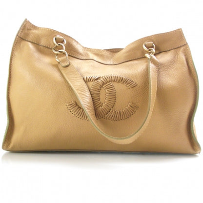 Chanel Leather CC Tote Beige 3 of 14