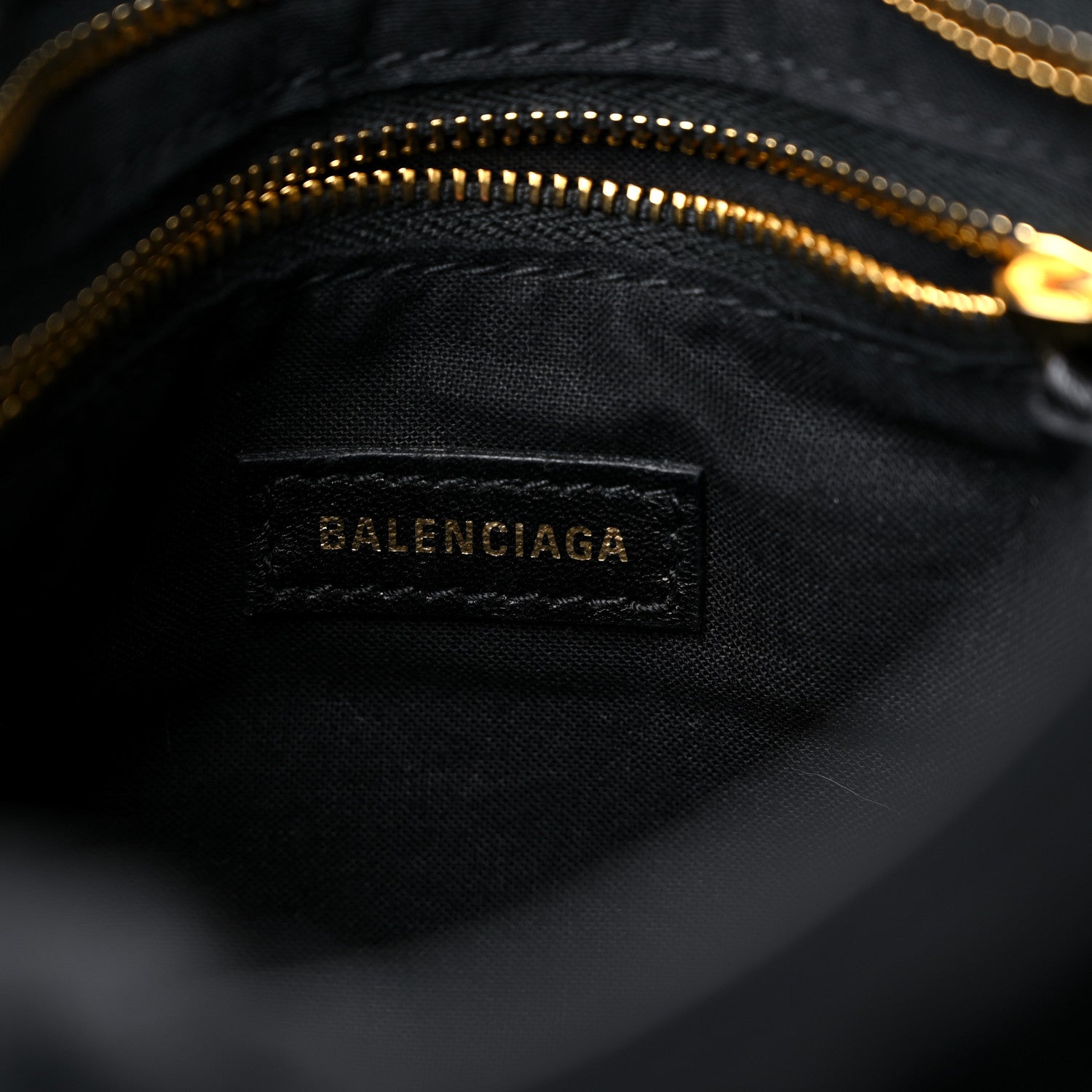 Balenciaga Shearling Gold Metallic Edge Hardware Mini City Black 7 of 12