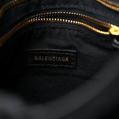 Balenciaga Shearling Gold Metallic Edge Hardware Mini City Black 7 of 12