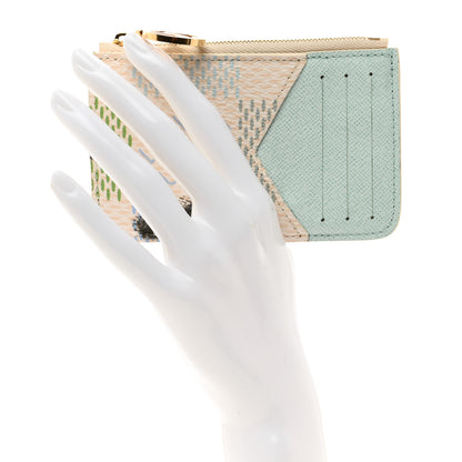 Louis Vuitton Damierlicious Zipped Romy Card Holder Pistachio Green 2 of 7
