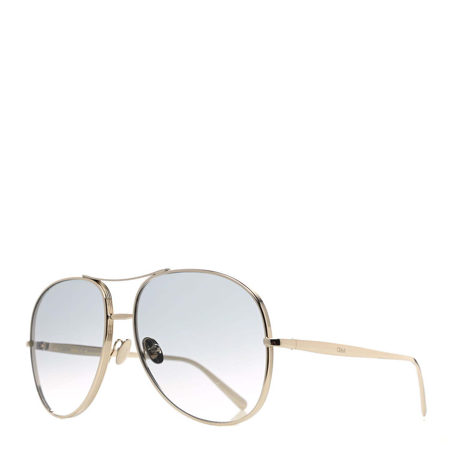 Chloe Metal Aviator Sunglasses CE127S Gold 1 of 7