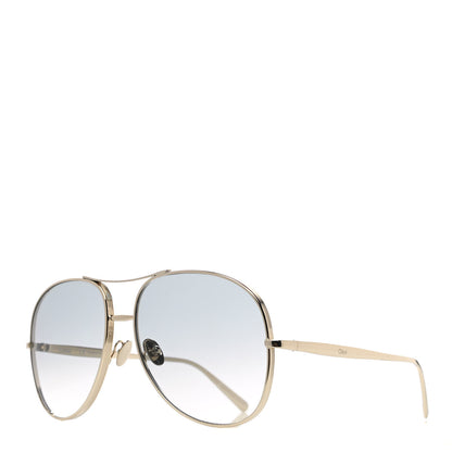 Chloe Metal Aviator Sunglasses CE127S Gold 1 of 7