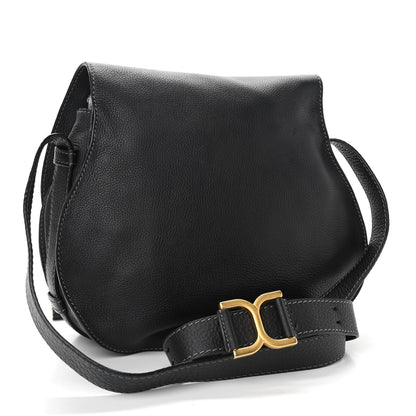 Chloe Calfskin Medium Marcie Round Crossbody Bag Black 3 of 12