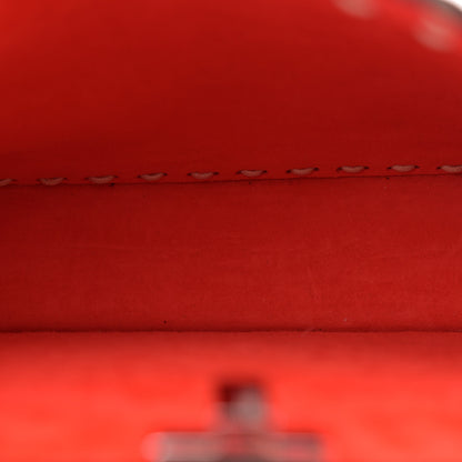 Fendi Vitello Granato Camoscio Selleria Macro Stitchings Small Peekaboo I SEE U Satchel Tullipano 5 of 10