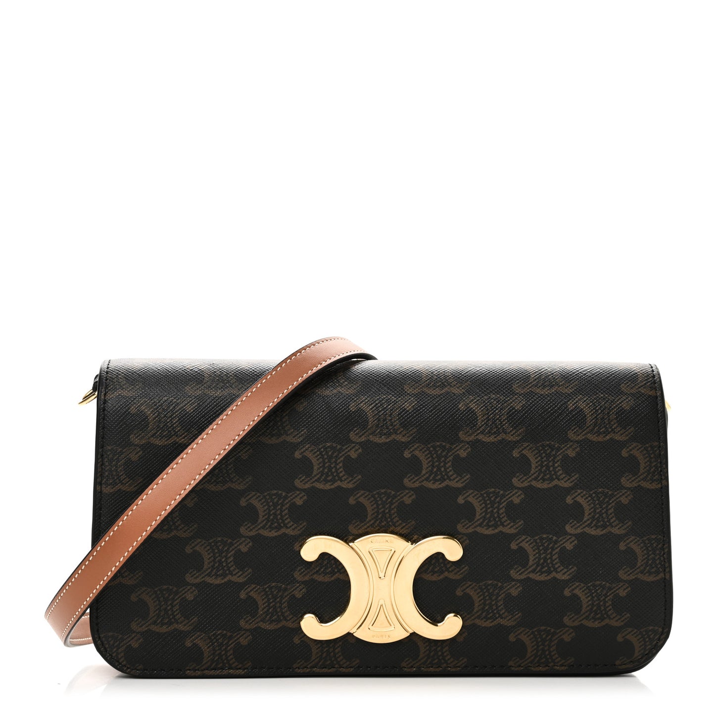 Triomphe Canvas Multipochette Tan