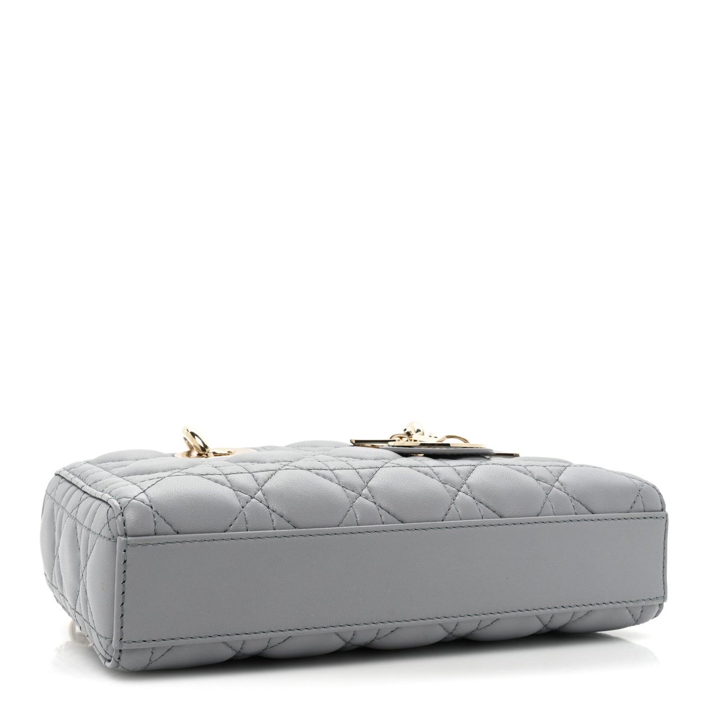 Lambskin Cannage Lady D-Joy Ethereal Gray