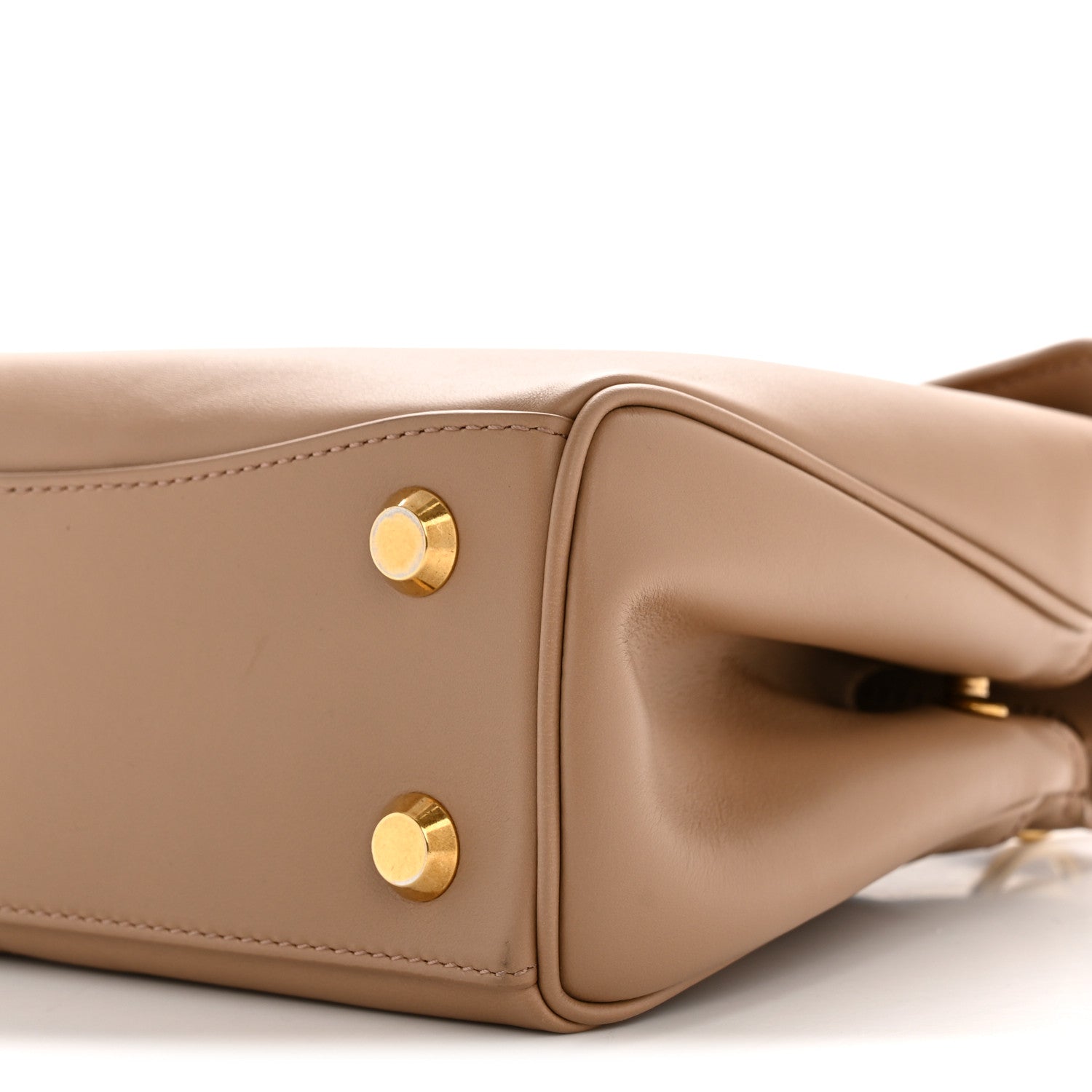 Balenciaga Natural Smooth Calfskin Mini Rodeo Top Handle Handbag Latte 10 of 11