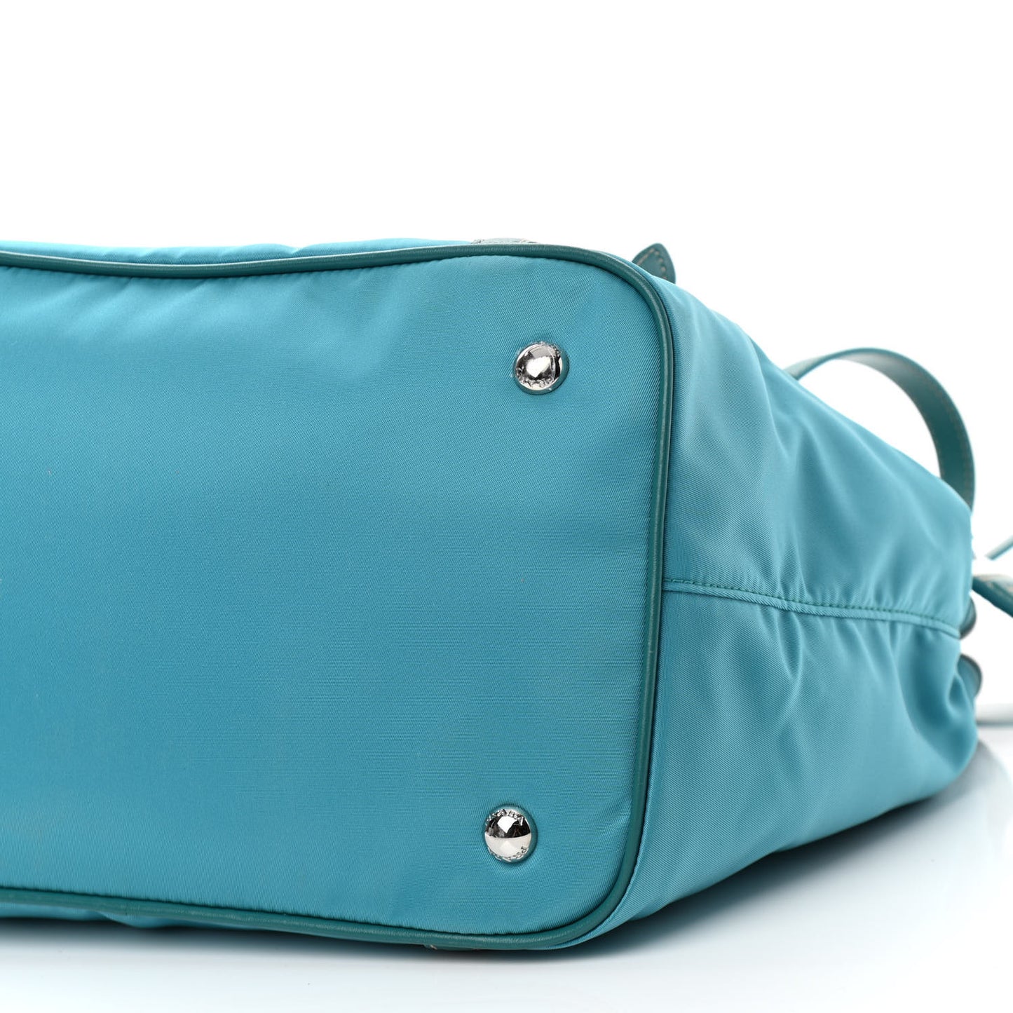 Tessuto Nylon Soft Calf Small Tote Blue
