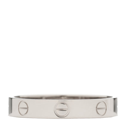 Cartier 18K White Gold 3.5mm LOVE Wedding Band Ring 59 8.75 2 of 5