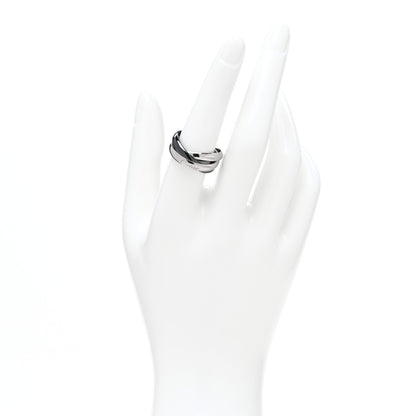 Cartier 18K White Gold Black Ceramic Trinity Ring 57 8 2 of 4