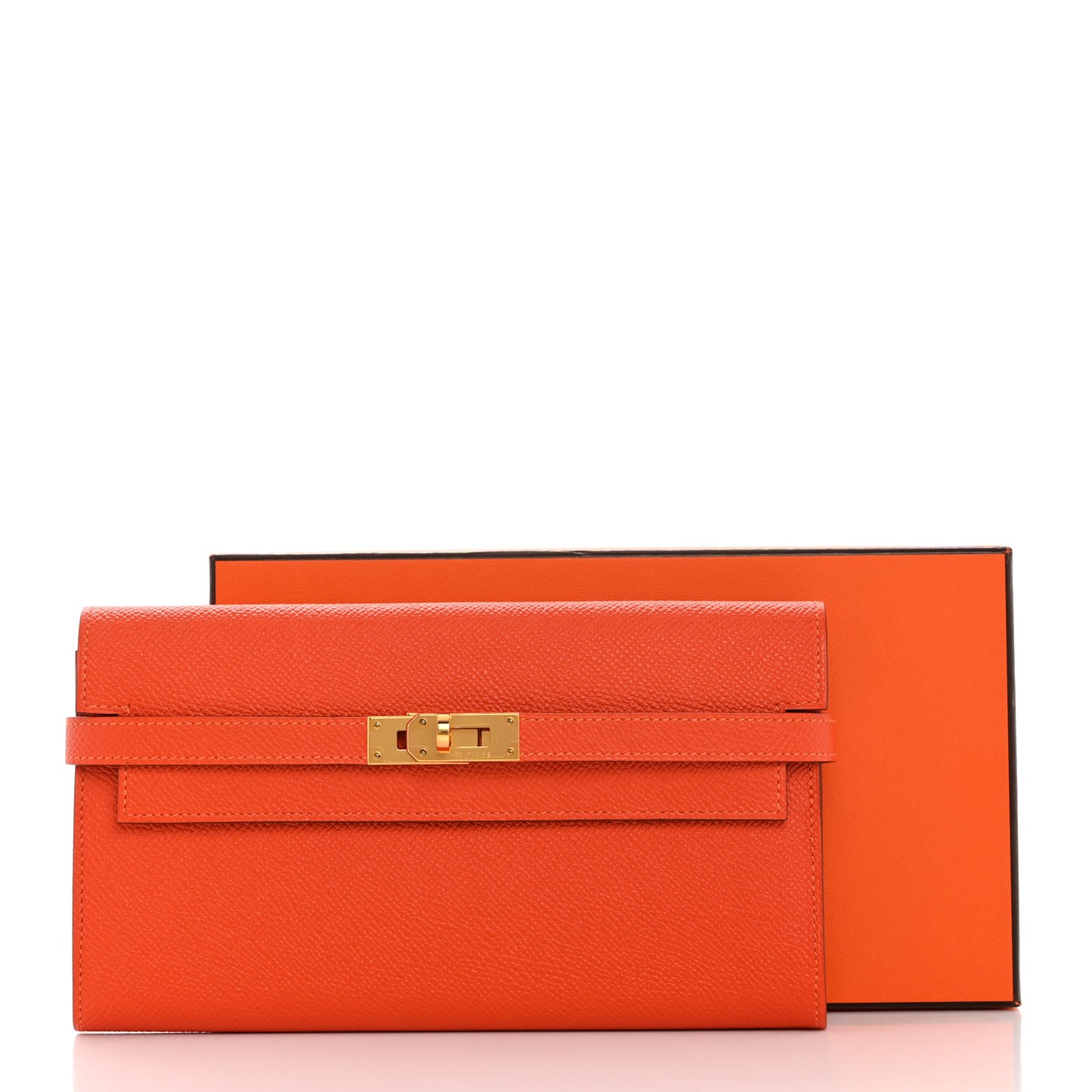 Epsom Kelly Longue Wallet Orange