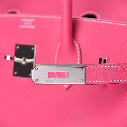 Hermes Epsom Candy Birkin 35 Rose Tyrien Rubis 21 of 33