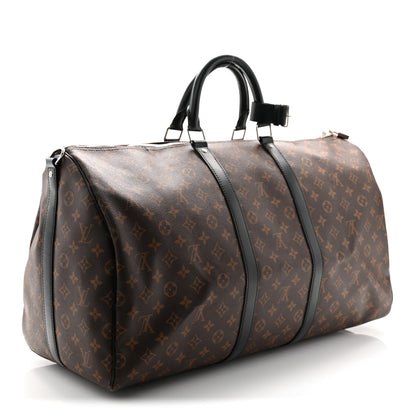 Louis Vuitton Monogram Macassar Keepall Bandouliere 55 2 of 9