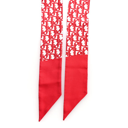 Christian Dior Silk Oblique Mitzah Scarf Red 2 of 4