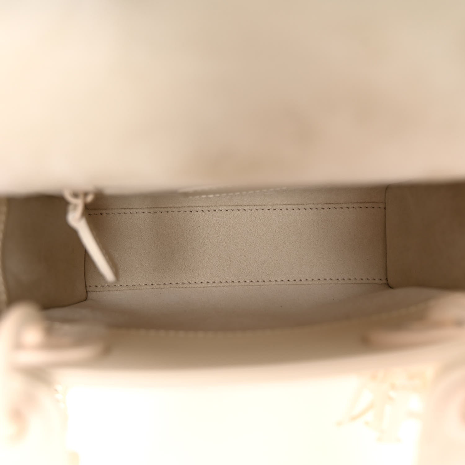 Christian Dior Calfskin Cannage Diamond Mini Lady Dior White 5 of 10