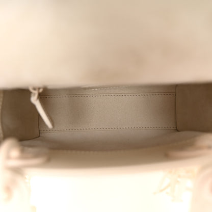 Christian Dior Calfskin Cannage Diamond Mini Lady Dior White 5 of 10