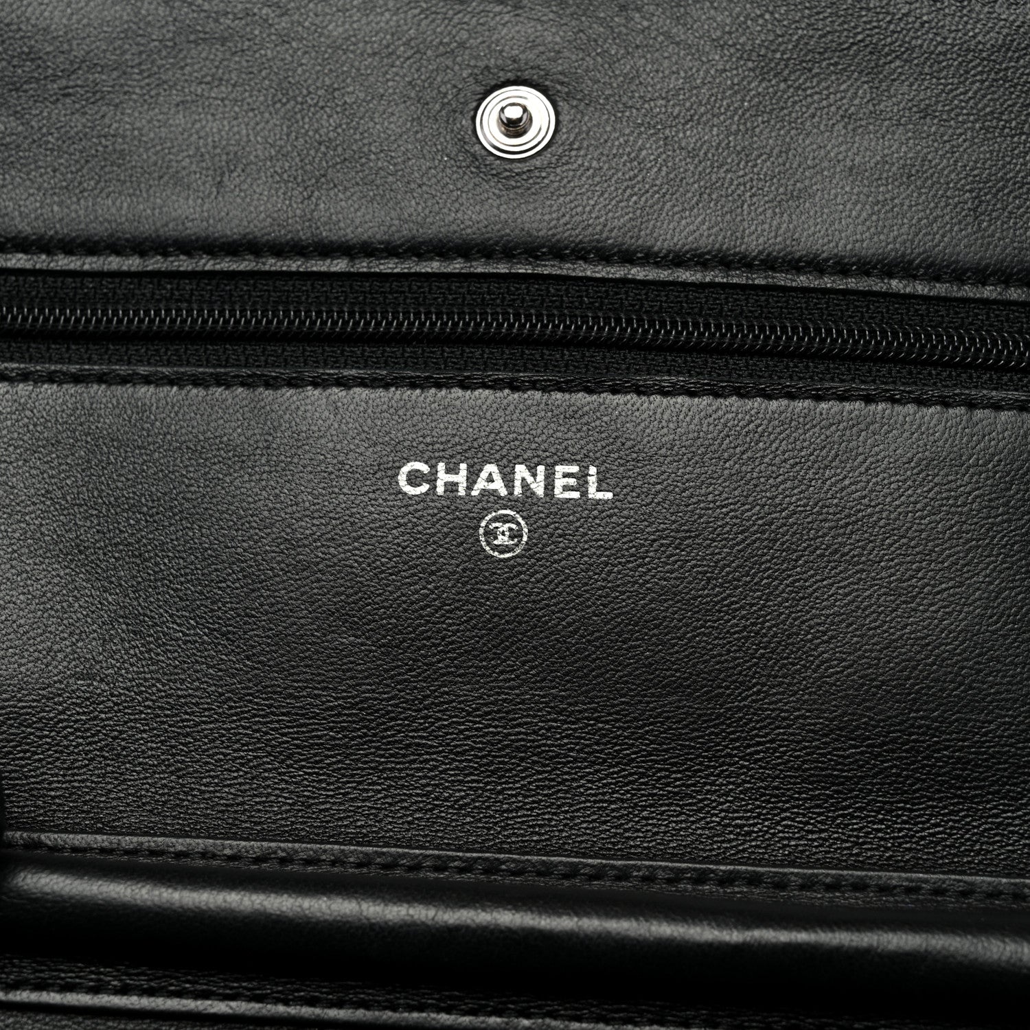 Chanel Lambskin Quilted Wallet On Chain WOC Black 4 of 11