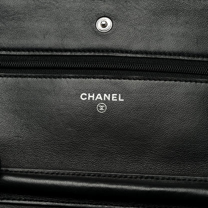 Chanel Lambskin Quilted Wallet On Chain WOC Black 4 of 11