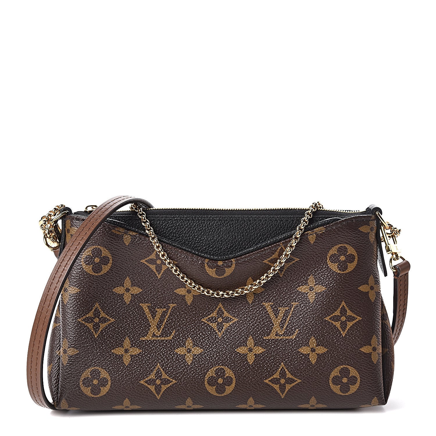 Louis Vuitton Monogram Pallas Clutch Black 1 of 11