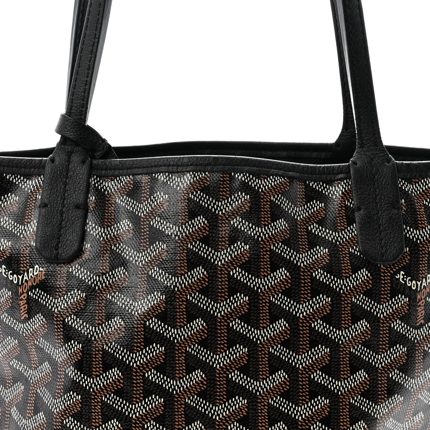 Goyardine Reversible Mini Anjou Black