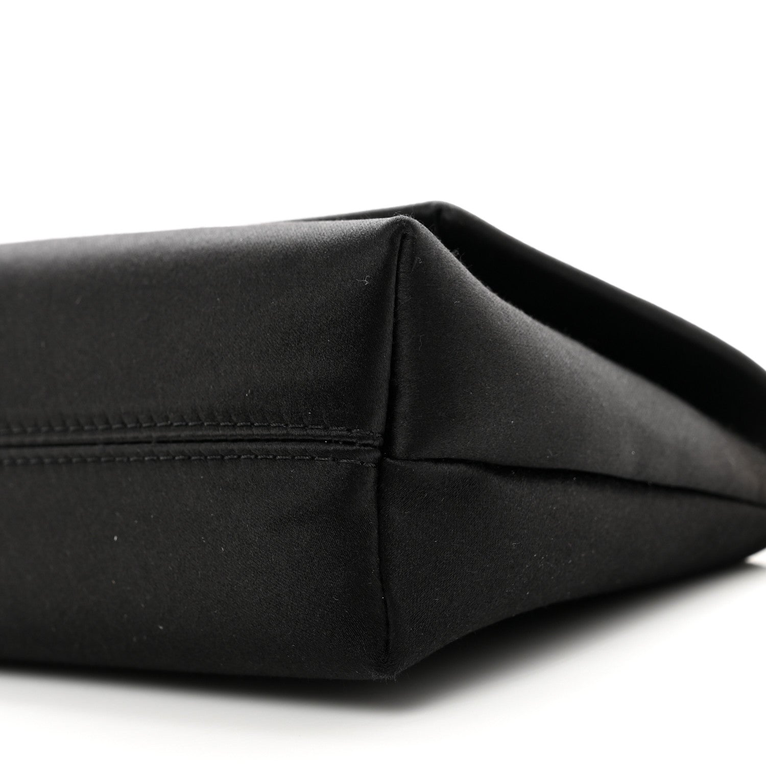 Tom Ford Satin Mini Label Chain Shoulder Bag Black 9 of 9