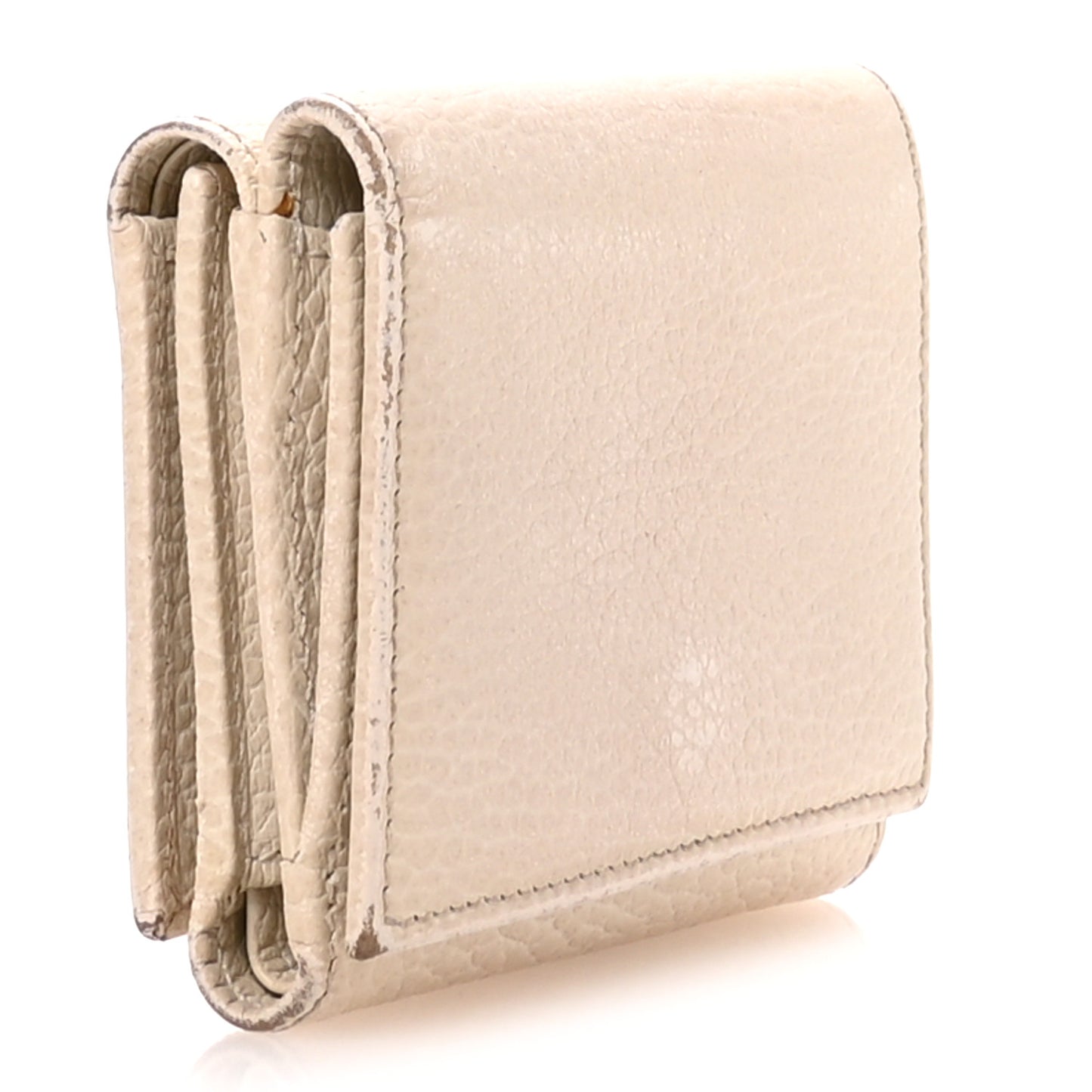 Dollar Calfskin GG Marmont Wallet Mystic White