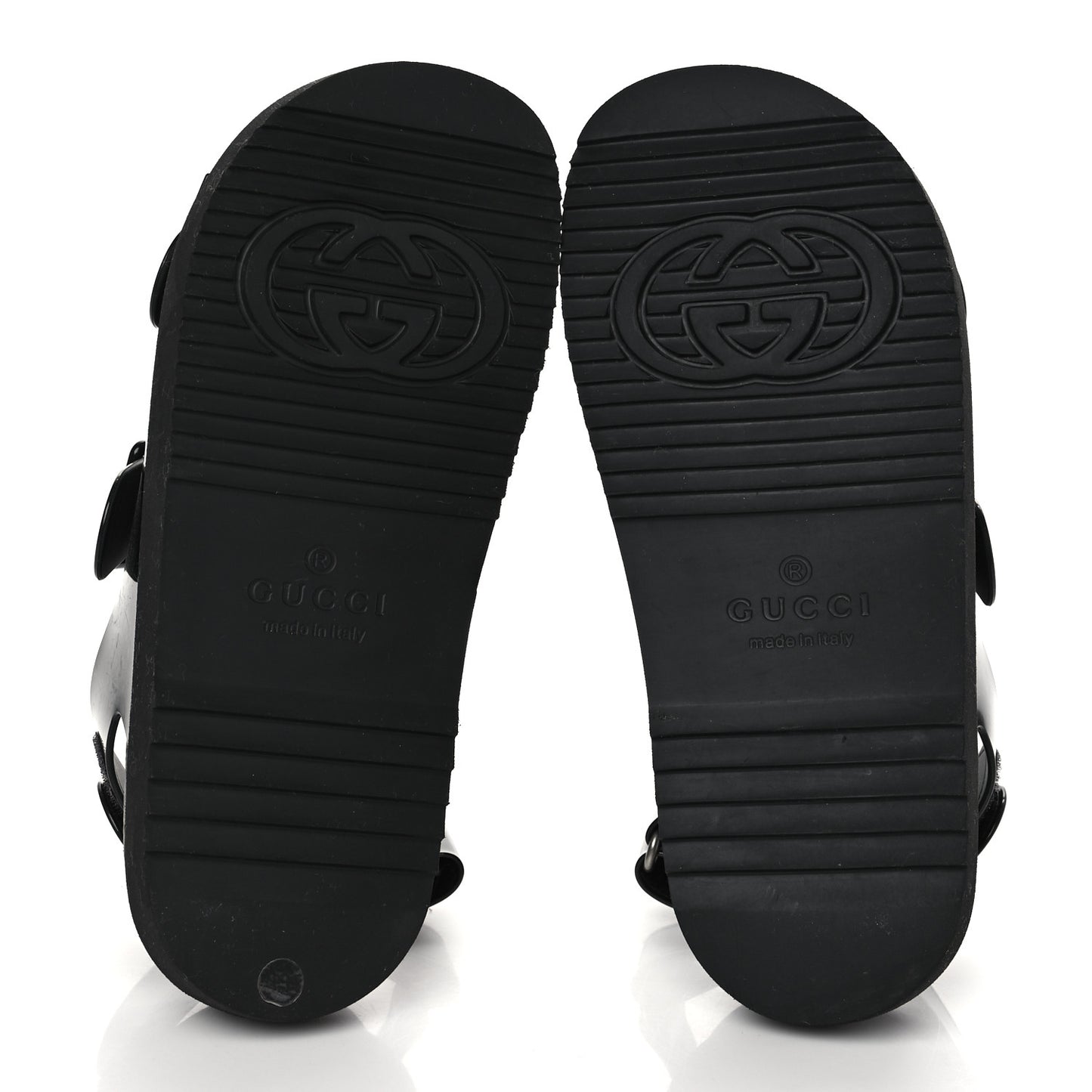 Rubber Mini Double G Womens Isla Dad Sandals 38 Black
